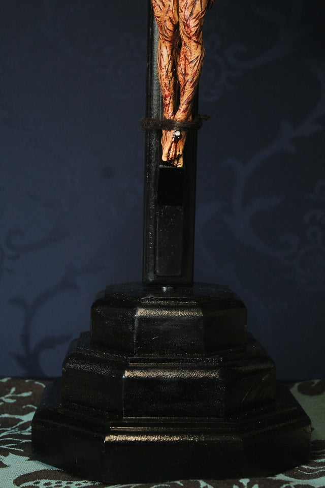 CRUCIFIXO MESA PAIXÃO DE CRISTO CHAGAS ULTRA REALISTAS