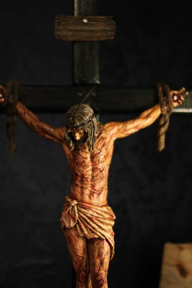 CRUCIFIXO PAIXÃO DE CRISTO CHAGAS ULTRA REALISTAS PAREDE