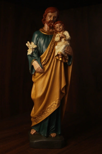 Imagem São José Com Menino Jesus 30 CM