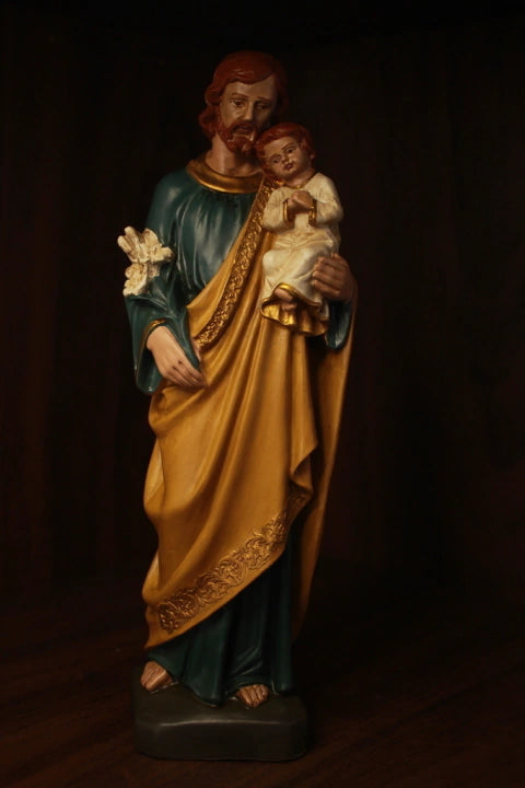 Imagem São José Com Menino Jesus 30 CM
