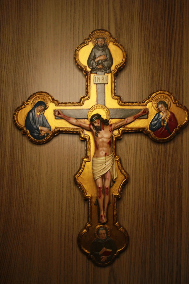 Crucifixo Franciscano Chagado de Resina
