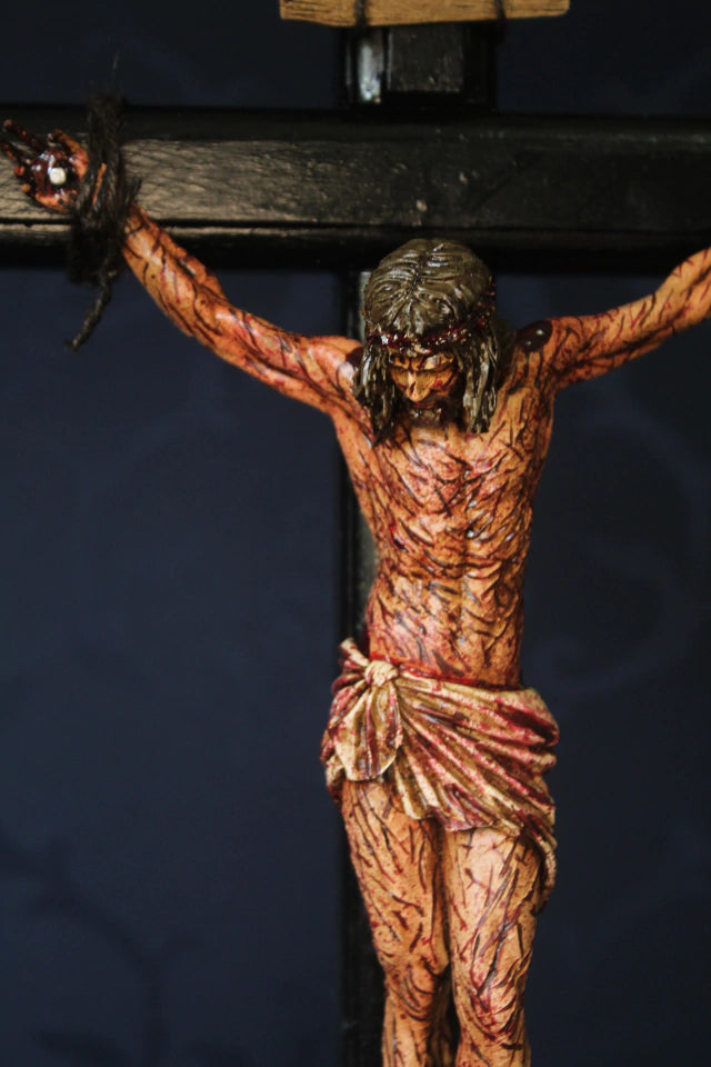 CRUCIFIXO MESA PAIXÃO DE CRISTO CHAGAS ULTRA REALISTAS