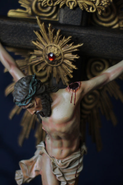 CRUCIFIXO BARROCO PETRUS RESPLENDOR MESA